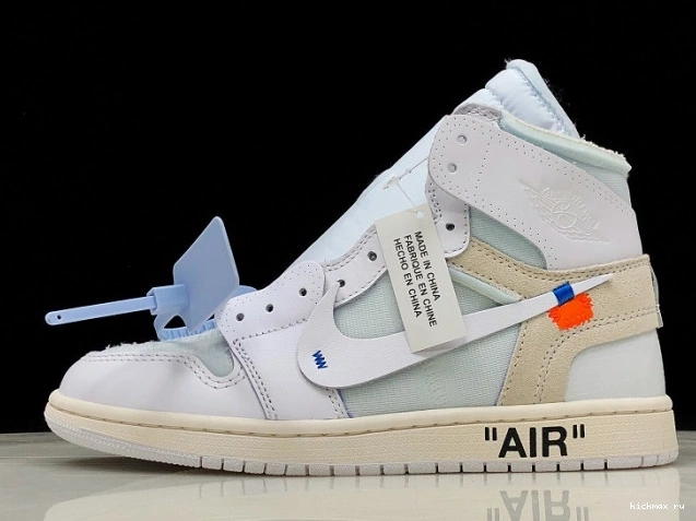 MAX Jordan Off-White Retro High White Air 1 AQ0818-100 0812